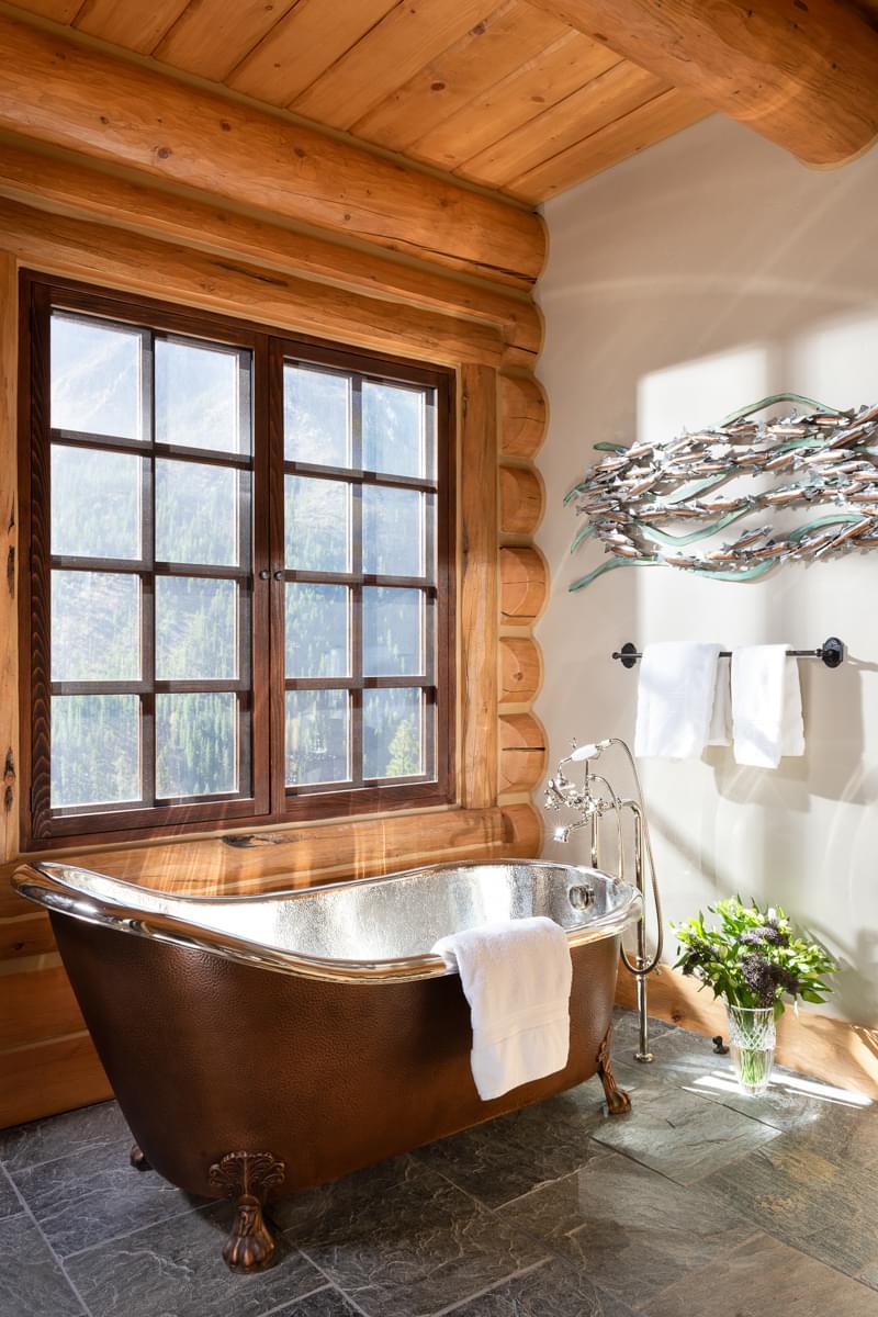 Expanded closed-cell foam log cabin roof